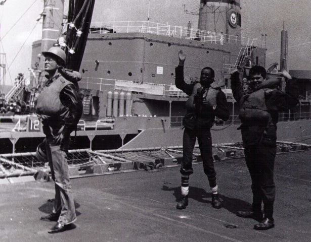 On board the USS
              Guadacanal off the coast of Beirut, 1983